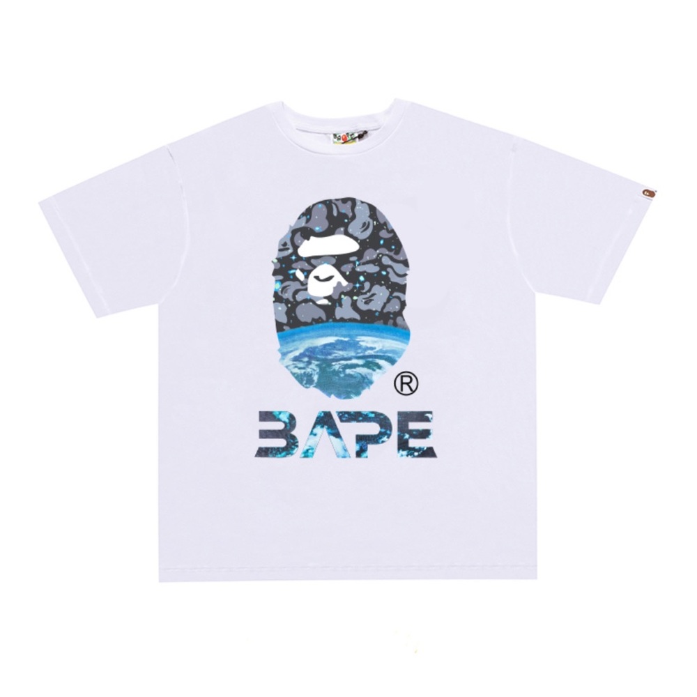 BAPE Space Camo Ape Head Tee 'White'